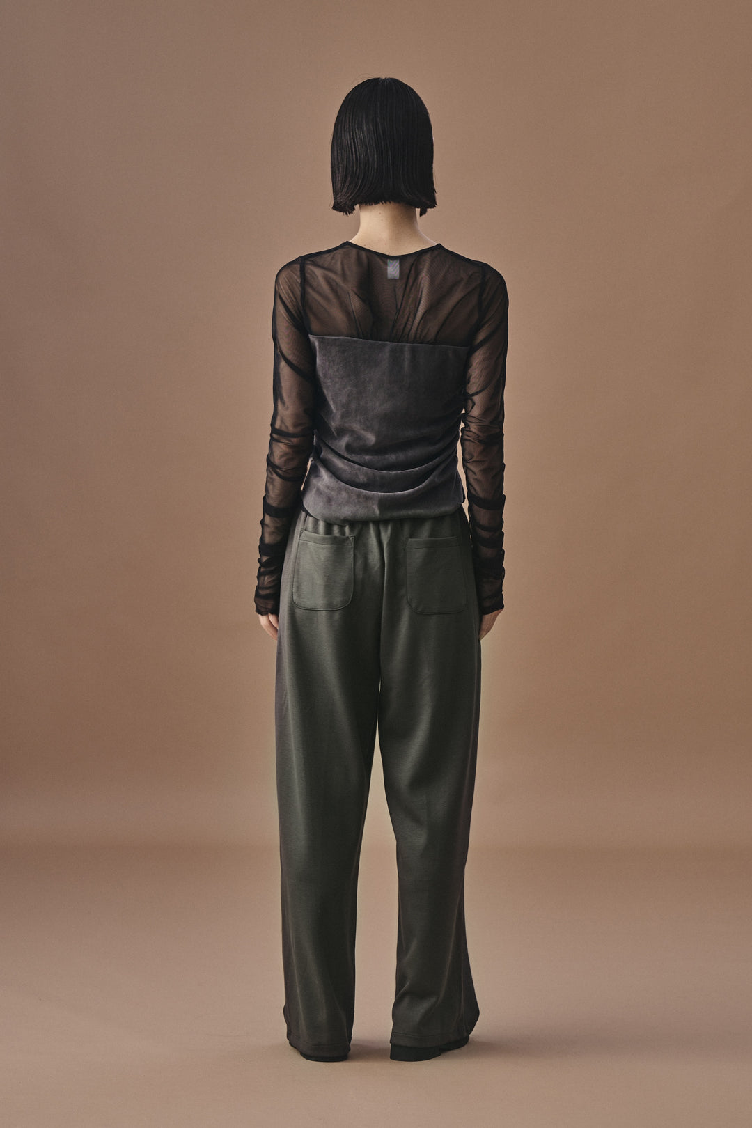 SHEER x VELOUR COMBINATION TOP　シアーxベロア コンビネーショントップス