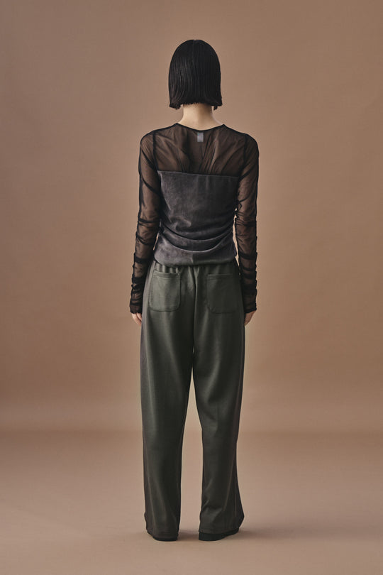 SHEER x VELOUR COMBINATION TOP　シアーxベロア コンビネーショントップス