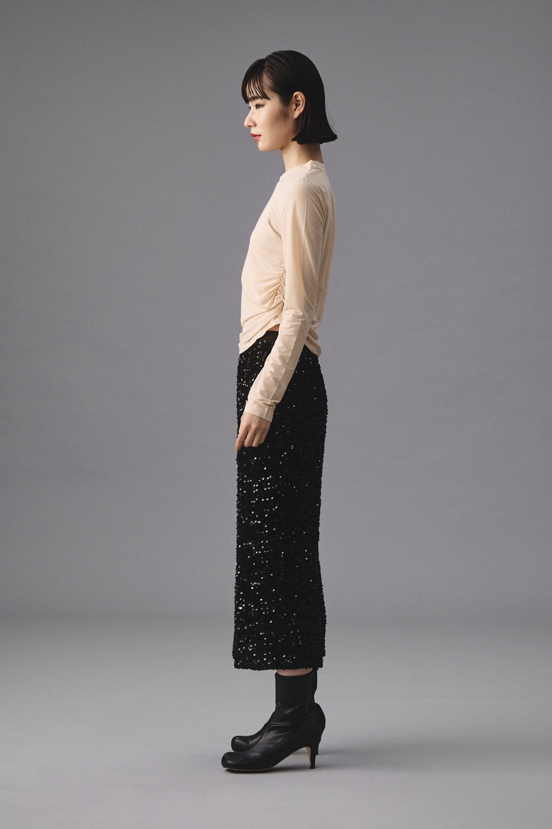 ~10/31 販売終了  SIDE GATHERED CROPPED CUT 2P サイドギャザークロップドカット2P