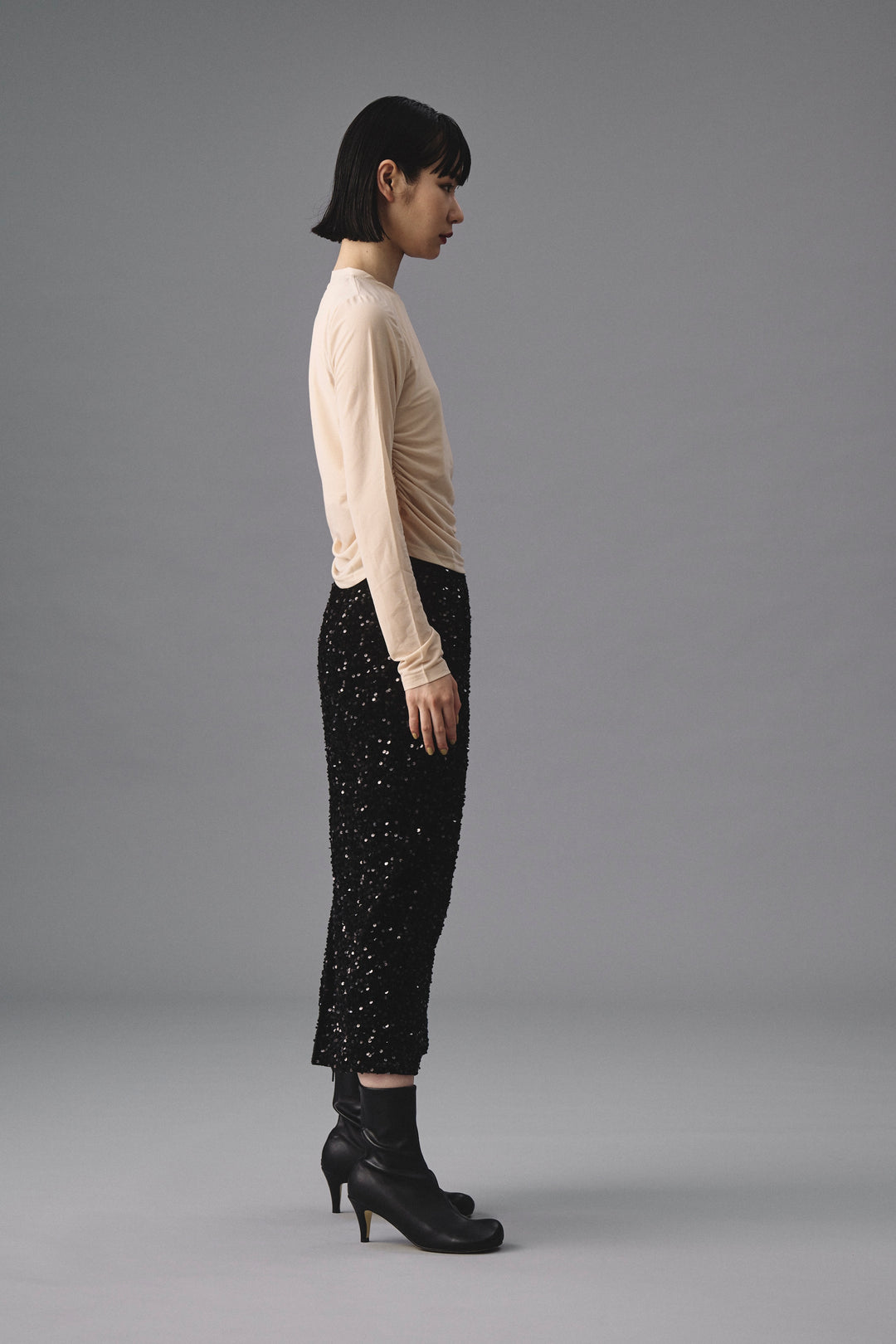 ~10/31 販売終了  SIDE GATHERED CROPPED CUT 2P サイドギャザークロップドカット2P