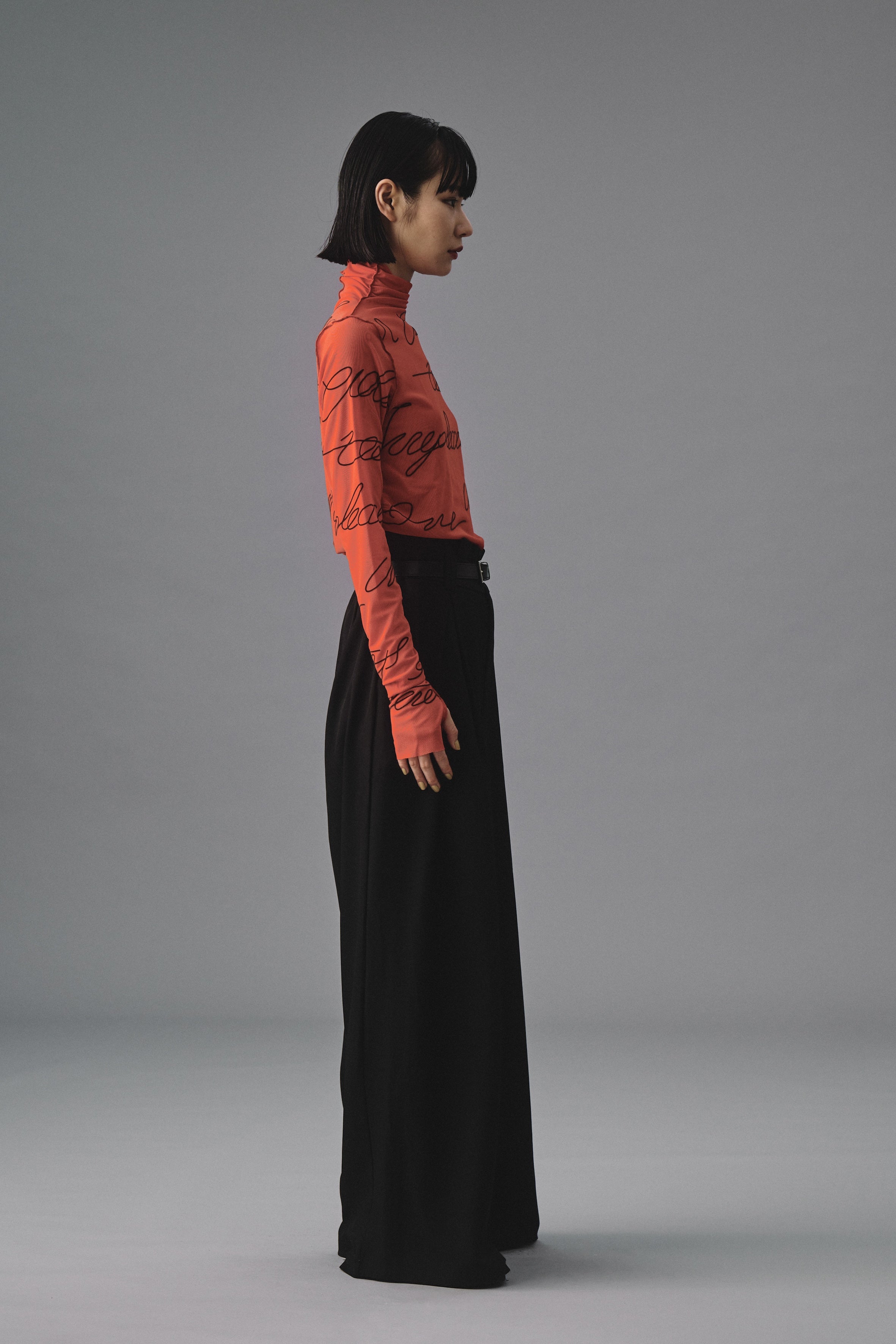 FLOCKY PRINT SHEER TOPS フロッキープリントシアートップス – ANOGH