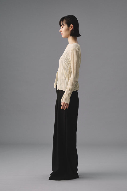 ~10/31 販売終了 FRONT SLIT RIB KNIT　フロントスリットリブニット