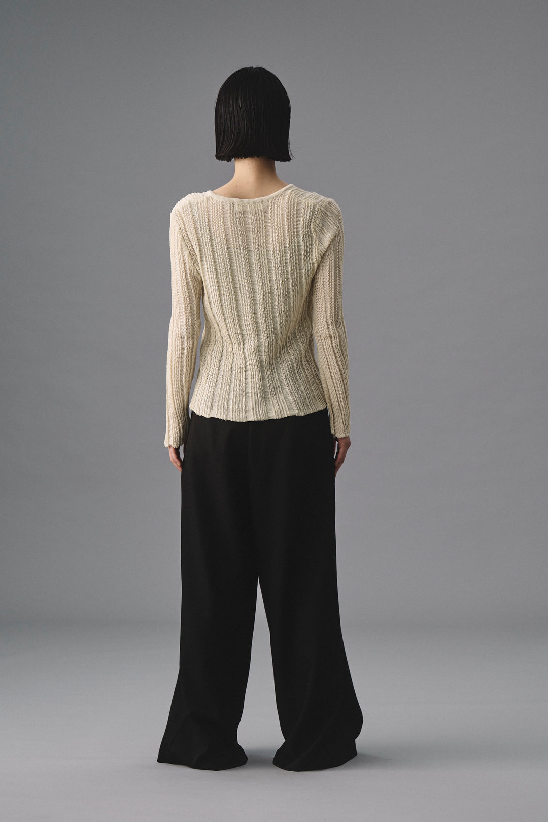 ~10/31 販売終了 FRONT SLIT RIB KNIT　フロントスリットリブニット