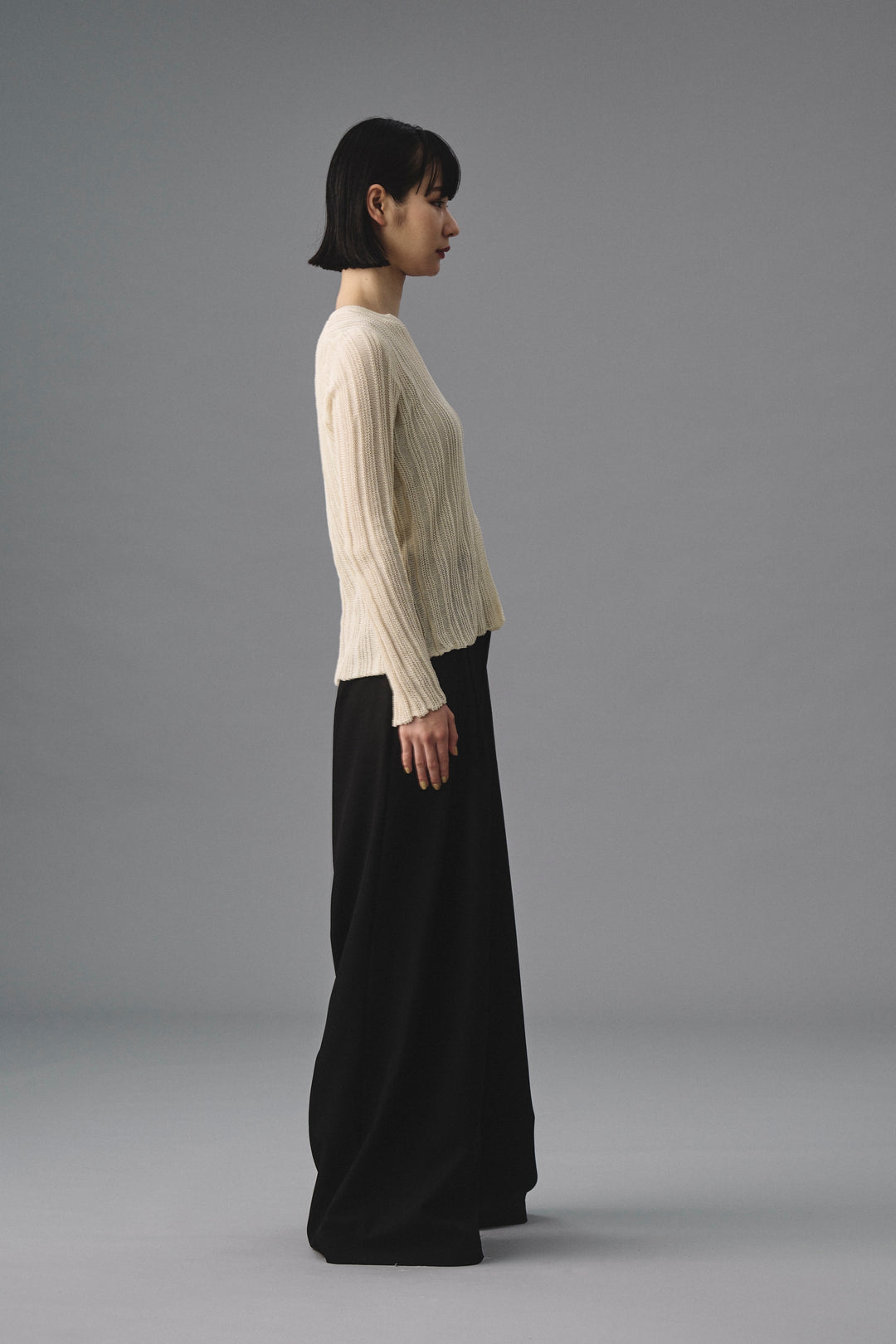 ~10/31 販売終了 FRONT SLIT RIB KNIT　フロントスリットリブニット