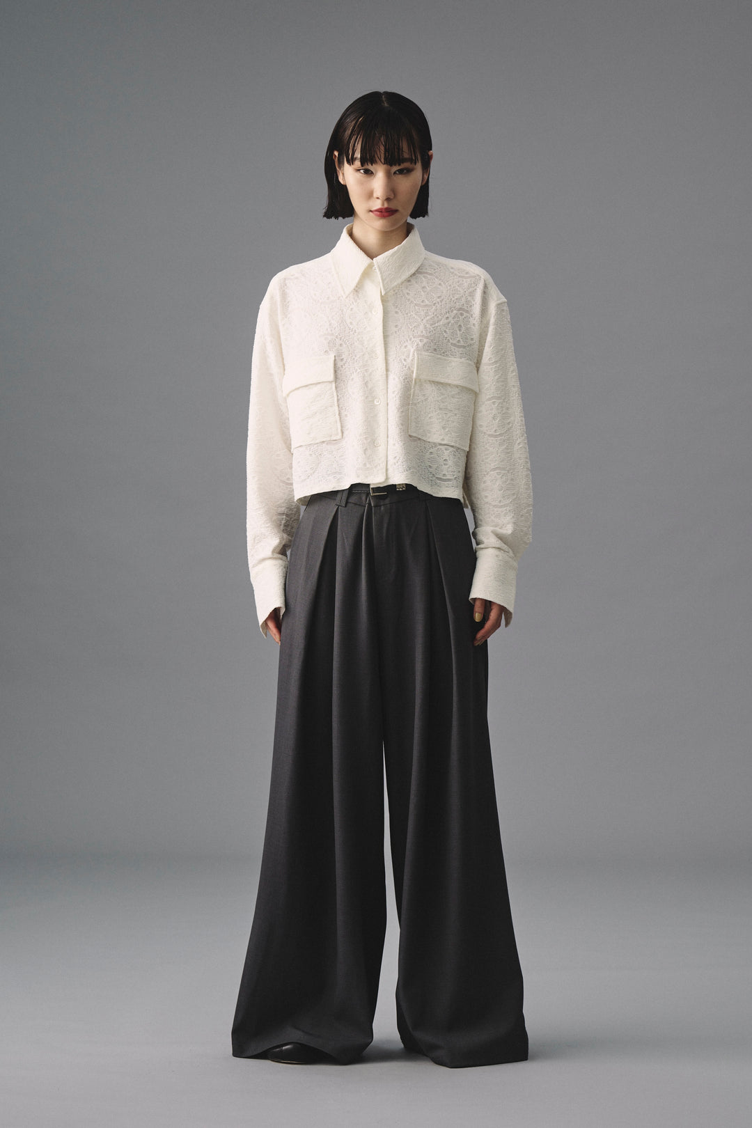 ~10/31 販売終了 BELTED TUCK WIDE PANTS ベルトツキタックワイドパンツ