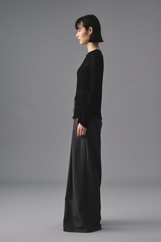 ~10/31 販売終了 FRONT SLIT RIB KNIT　フロントスリットリブニット