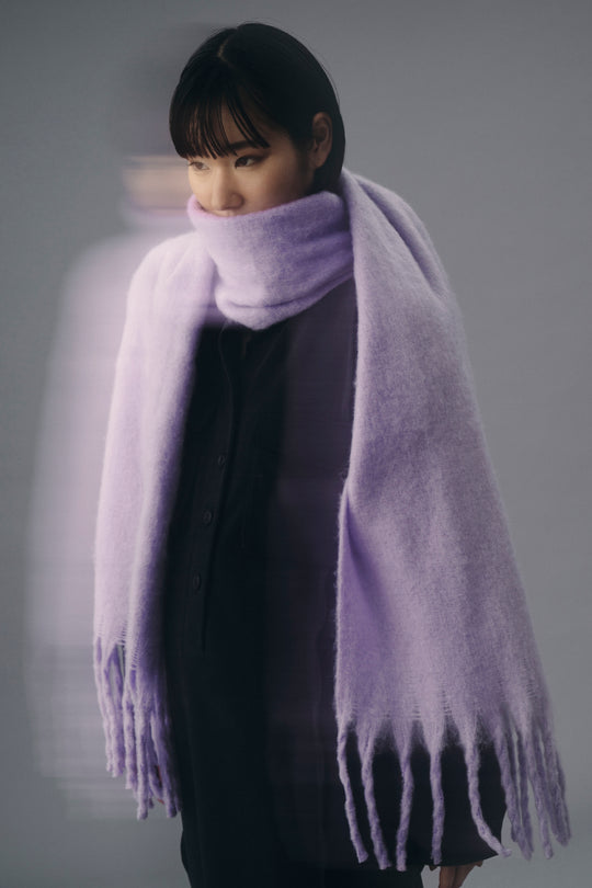 ~10/31 販売終了 BRUSHED SHAGGY KNIT MUFFLER ブラッシュシャギーニットマフラー