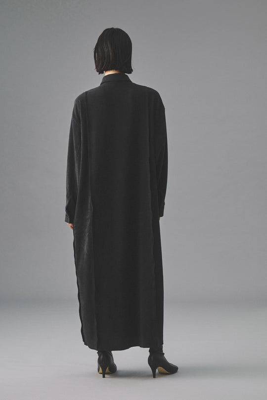 ~10/31 販売終了 CUT RIB SHIRT DRESS  カットリブカットドレス