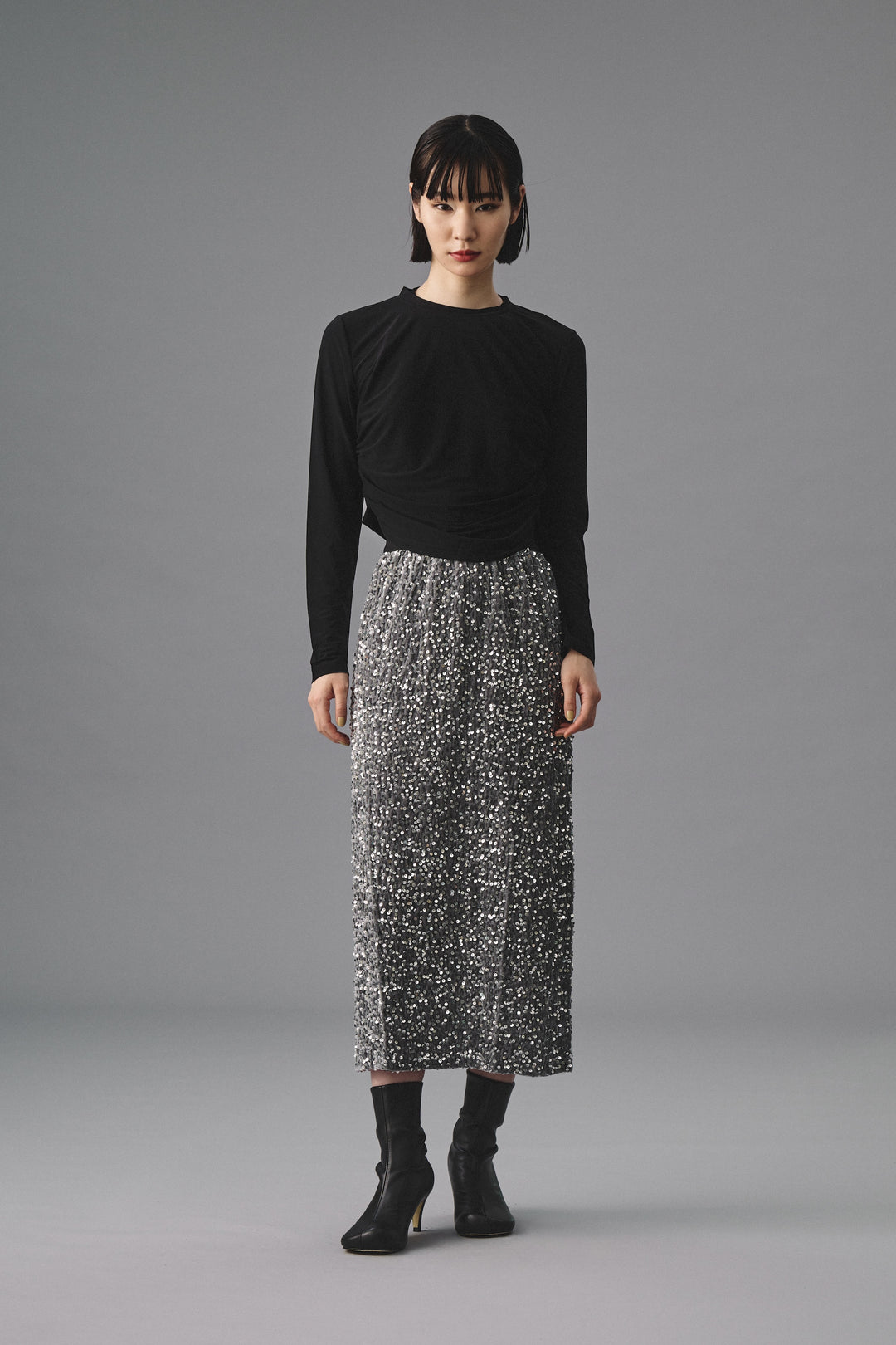 ~10/31 販売終了  SIDE GATHERED CROPPED CUT 2P サイドギャザークロップドカット2P