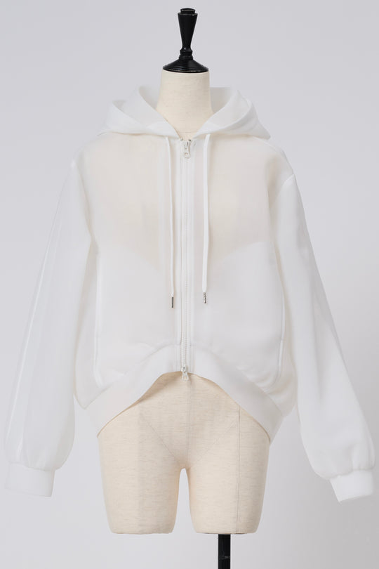 SHEER DOUBLE FACE HOODIEシアーダブルフェイスフーディー