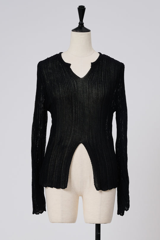 ~10/31 販売終了 FRONT SLIT RIB KNIT　フロントスリットリブニット