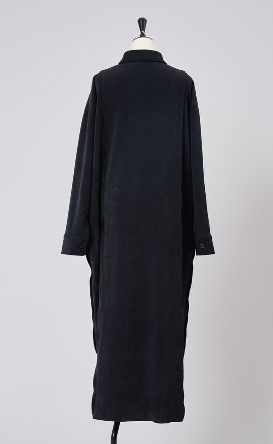 ~10/31 販売終了 CUT RIB SHIRT DRESS  カットリブカットドレス