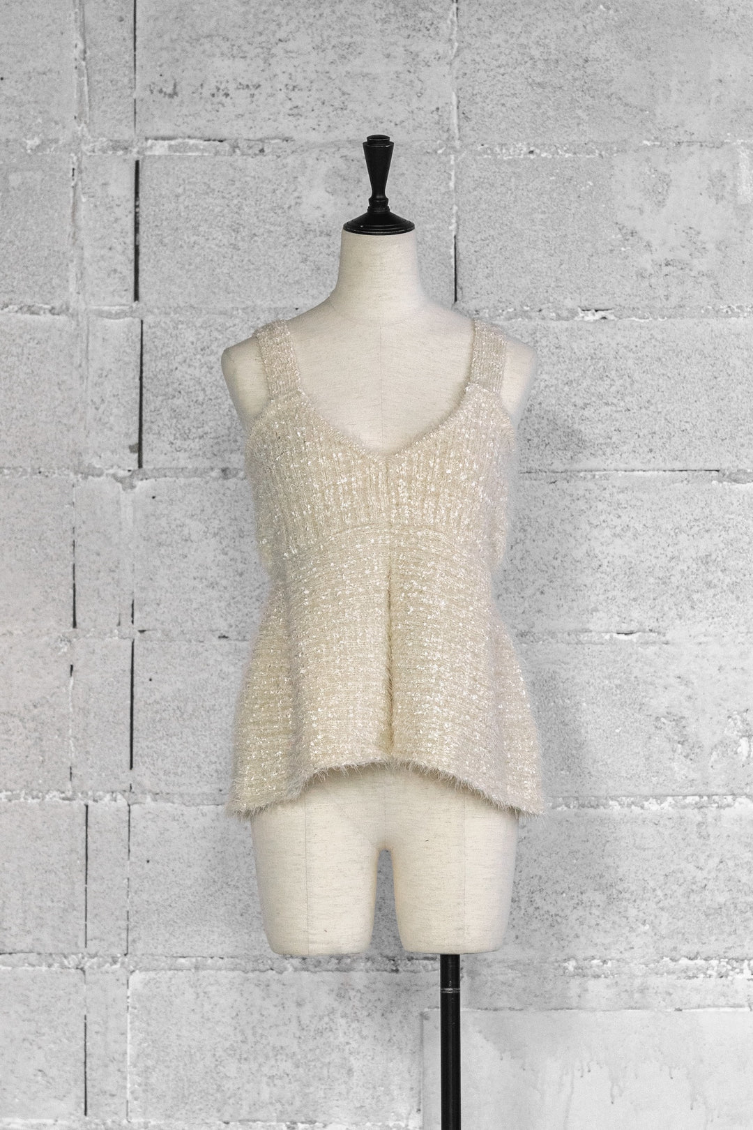 MIX SHAGGY KNIT BUSTIER