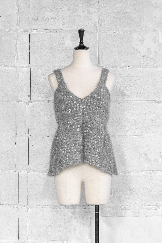 SHAGGY BUSTIER SET KNIT DRESS