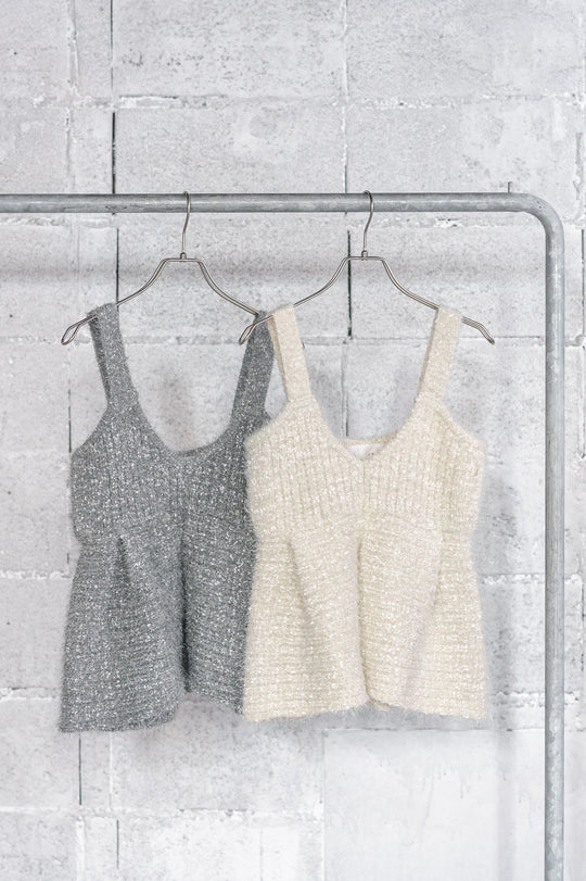 SHAGGY BUSTIER SET KNIT DRESS